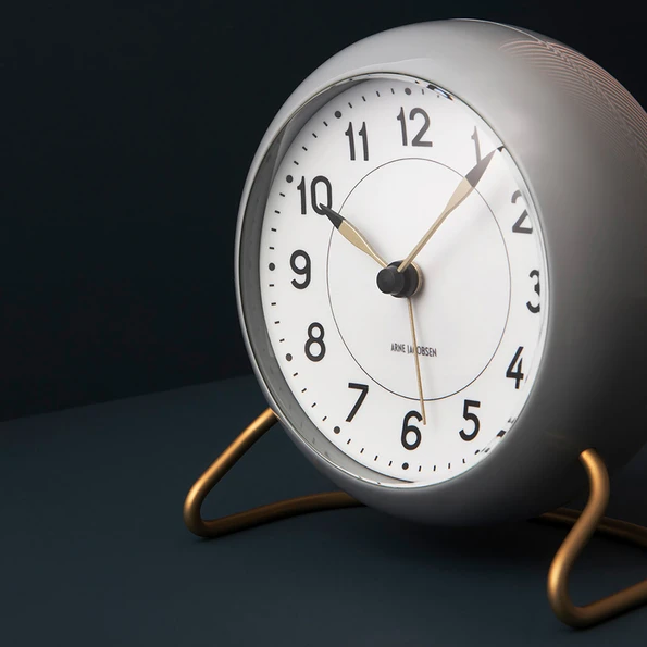 Arne Jacobsen - Arne Jacobsen Station Alarm Clock - Grey | Gessato