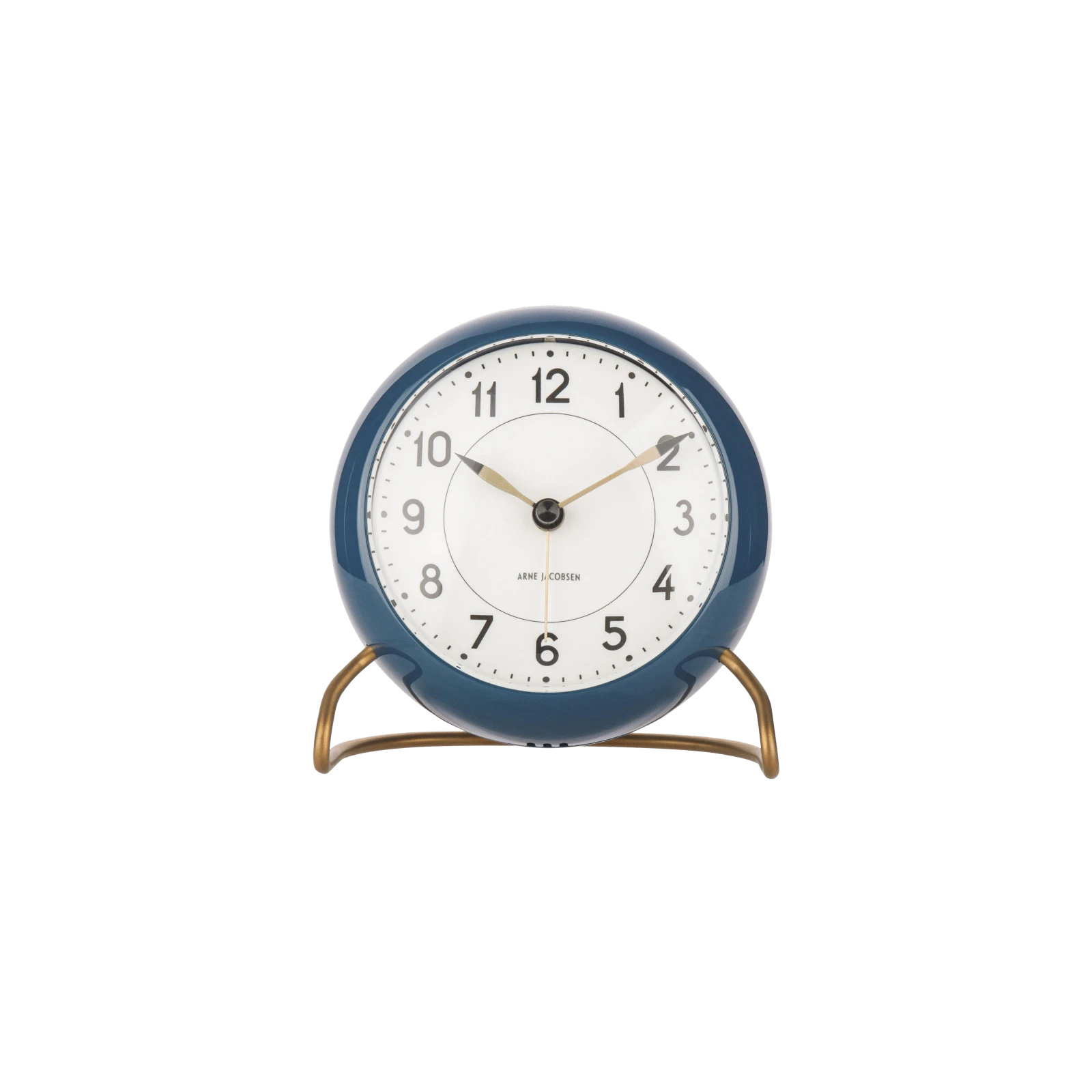 Arne Jacobsen Station Alarm Clock - Petrol Blue - Gessato Design Store
