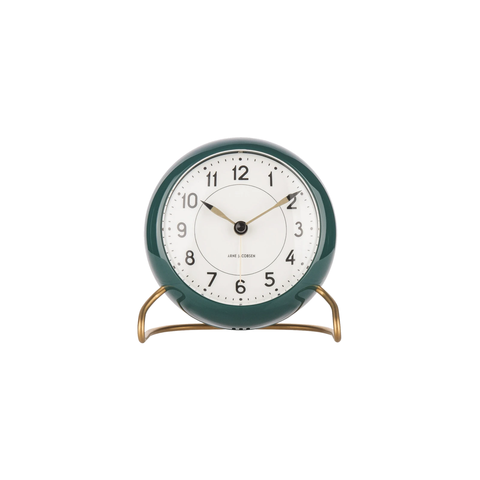 Arne Jacobsen Station Alarm Clock - Racing Green - Gessato Design Store