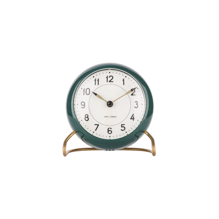 Arne Jacobsen Station Alarm Clock – Racing Green