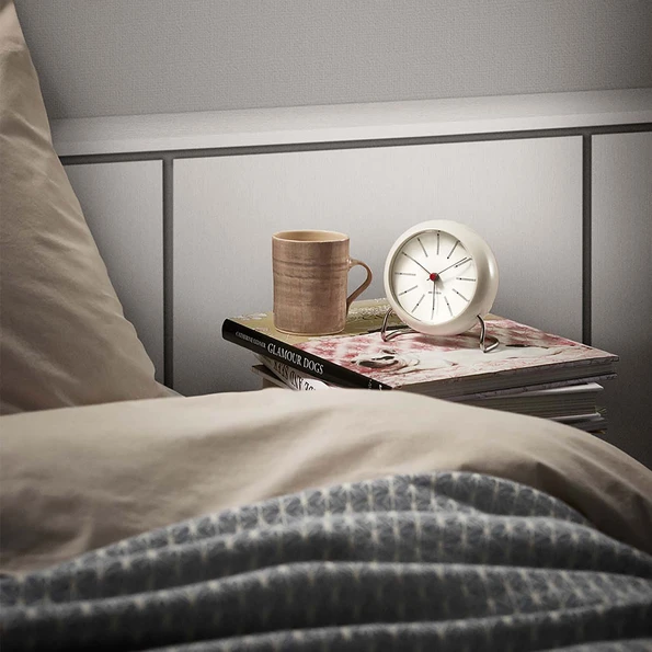 Arne Jacobsen - Banker's Alarm Clock - White | Gessato Design Store