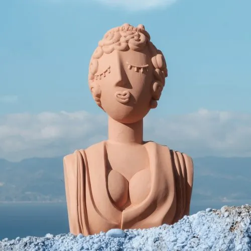 Magna Graecia Terracotta Bust Poppea - Gessato Design Store