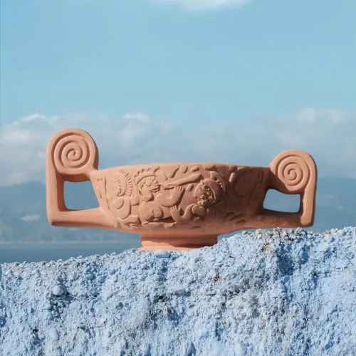 Magna Graecia Terracotta Vase Centerpiece - Gessato Design Store