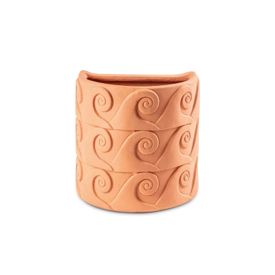 Magna Graecia Terracotta Wall Vase Onde - Gessato Design Store