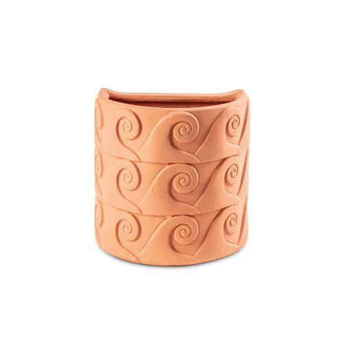 Magna Graecia Terracotta Wall Vase Onde - Gessato Design Store