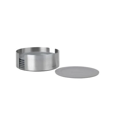 Silicone Coasters with Stainless Steel Holder - Gessato Design Store