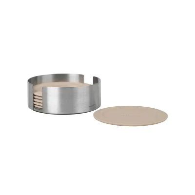 Silicone Coasters with Stainless Steel Holder - Gessato Design Store