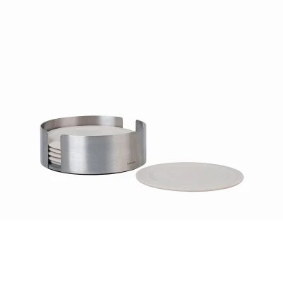 Silicone Coasters with Stainless Steel Holder - Gessato Design Store
