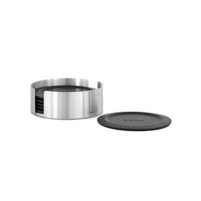 Silicone Coasters with Stainless Steel Holder - Gessato Design Store