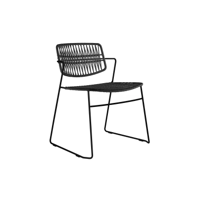 Serpentine Outdoor Chair, Black/Black - Gessato Design Store