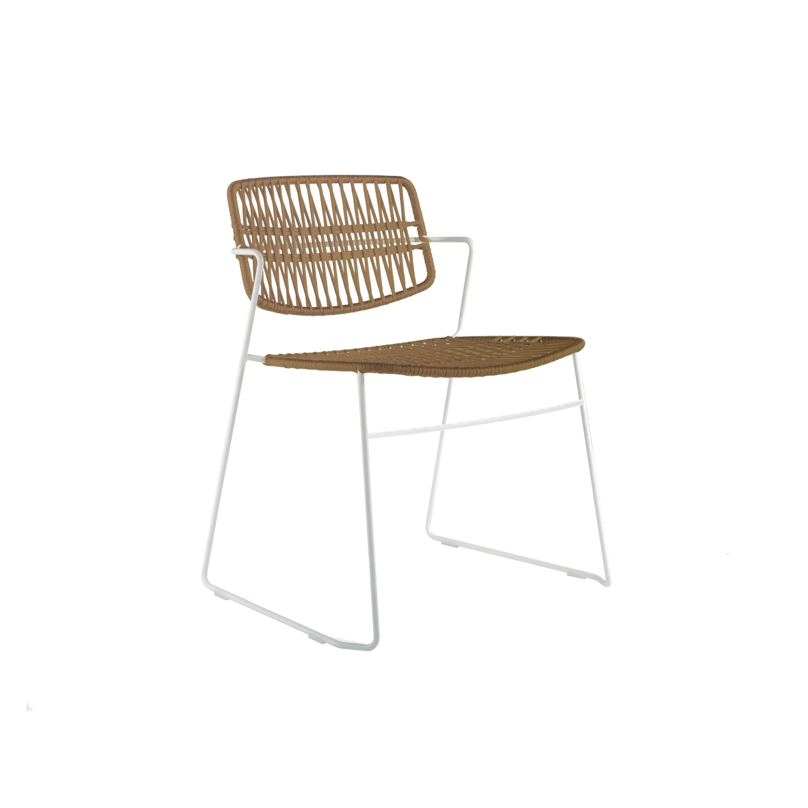 Serpentine Outdoor Chair, White/Hemp - Gessato Design Store