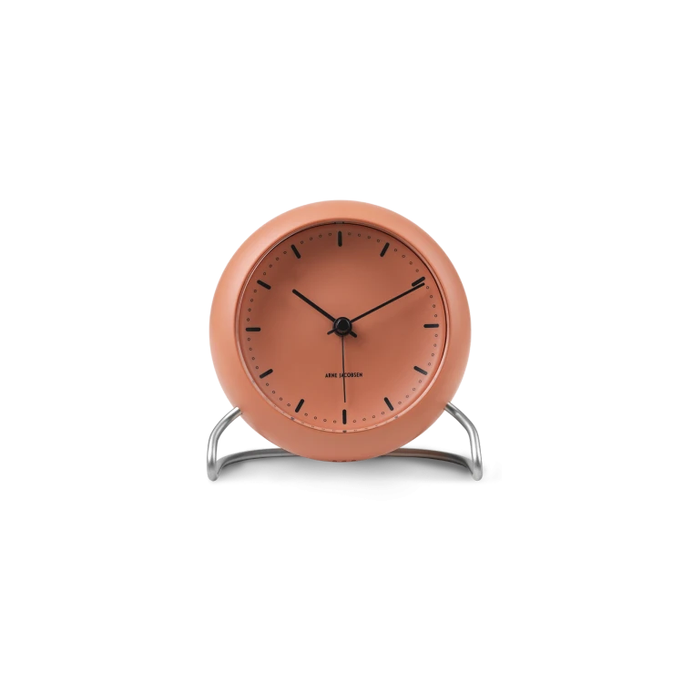 Arne Jacobsen City Hall Alarm Clock, Pale Orange