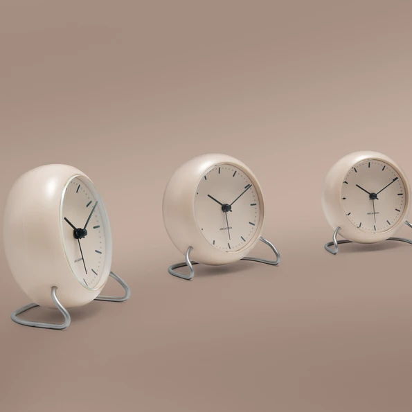 Arne Jacobsen - Arne Jacobsen City Hall Alarm Clock, Sandy Beige