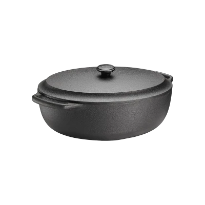 Cast Iron Oval Casserole with Lid, 4L - Gessato Design Store