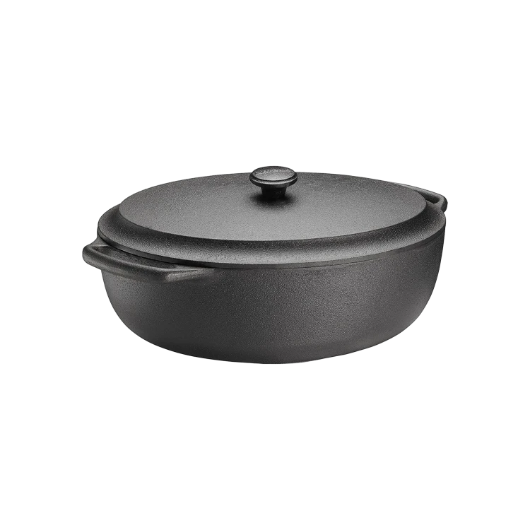 Cast Iron Oval Casserole with Lid, 4L - Gessato Design Store