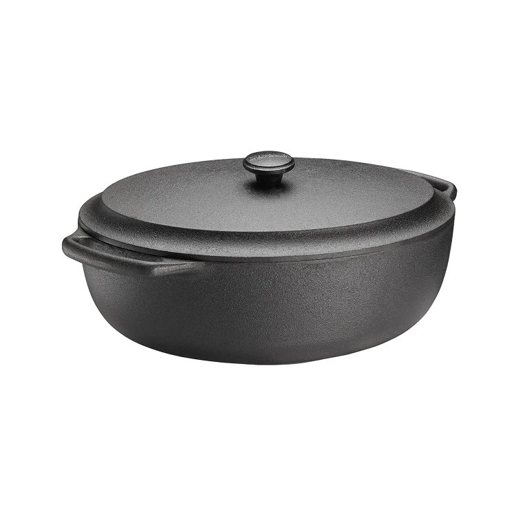 Cast Iron Oval Casserole with Lid, 6L - Gessato Design Store