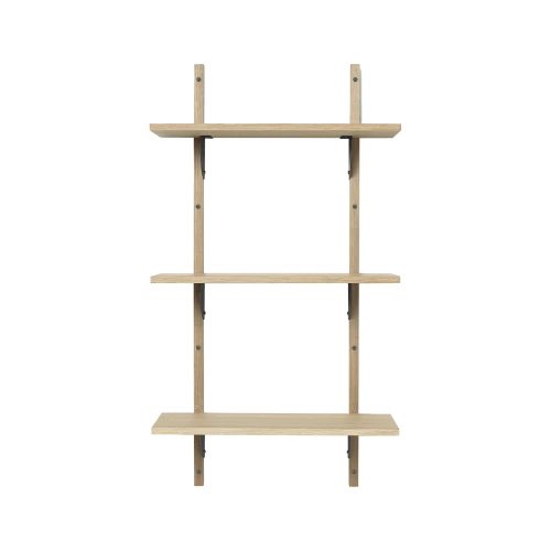 Ferm Living Sector Triple Narrow Oak Black Brass - Gessato Design Store