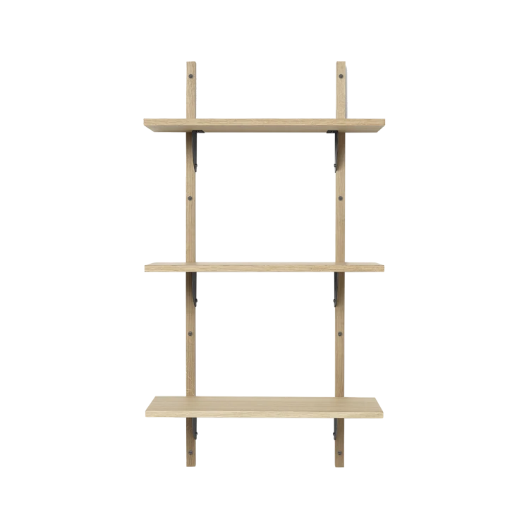 Sector Triple Narrow Oak Black Brass