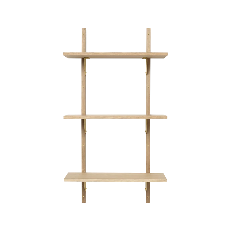 Sector Triple Narrow Oak Brass