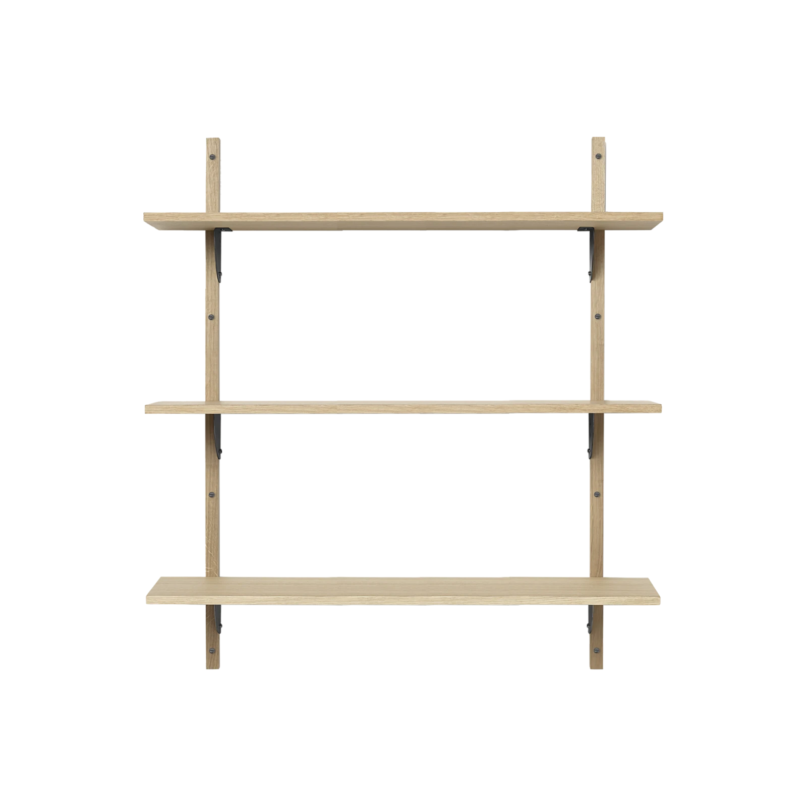 Sector Triple Wide Oak Black Brass - Gessato Design Store