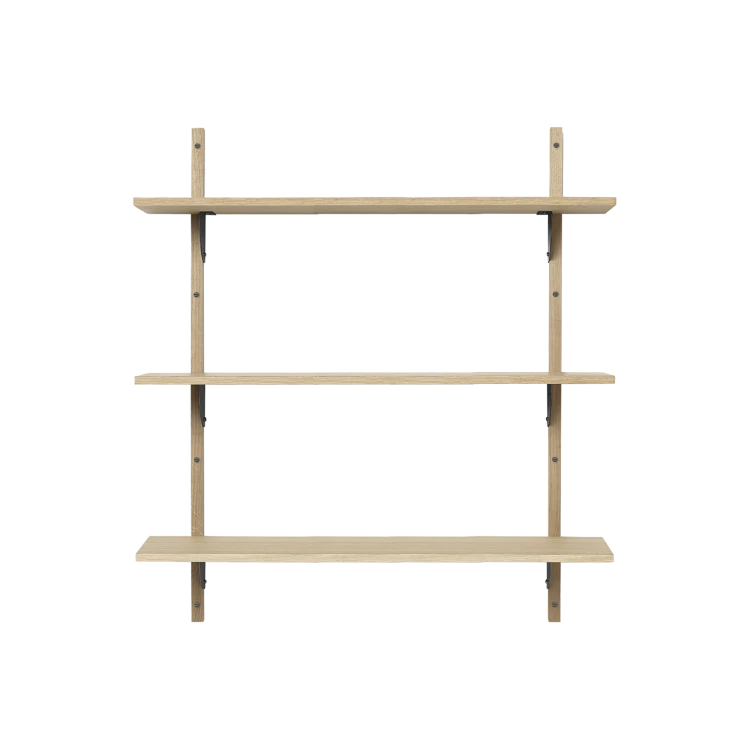 Sector Triple Wide Oak Black Brass