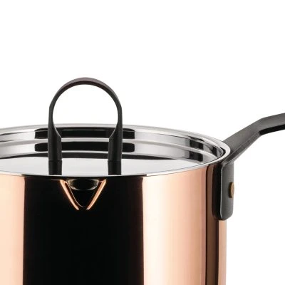 Saucepan With Lid, Copper - Gessato Design Store