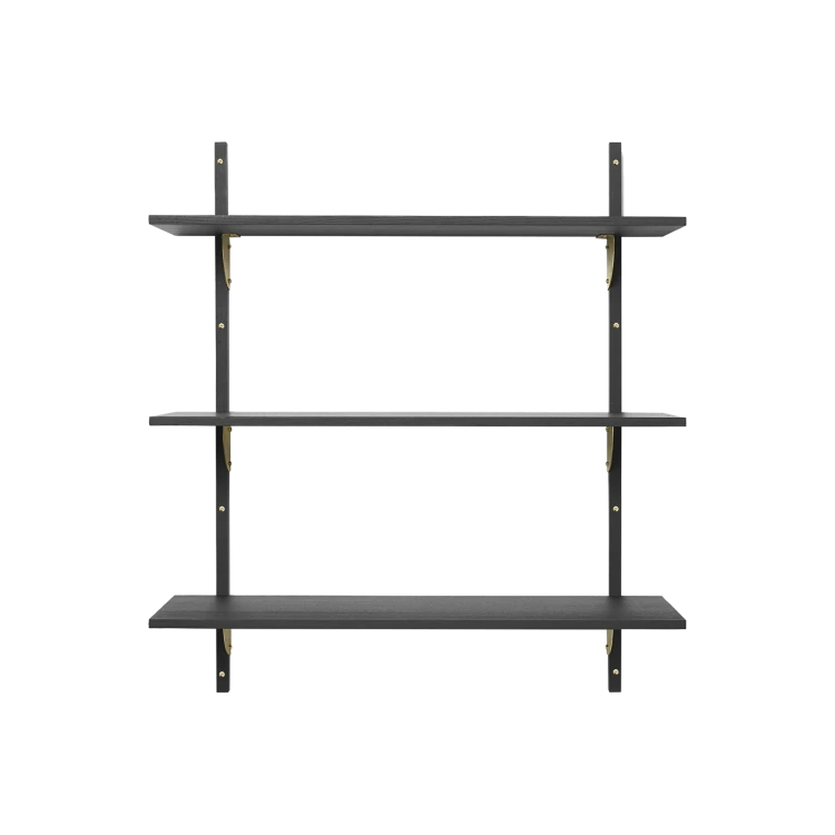 Sector Triple Wide Black Ash Brass
