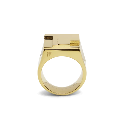 Signet Ring, Gold - Gessato Design Store