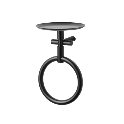 Buck - Ring Towel Holder + Round Shelf - Gessato Design Store