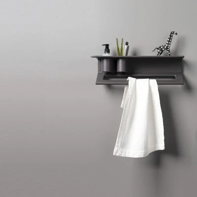 Lissom - Towel Holder / Shelf + Toothbrush holder - Gessato Design Store