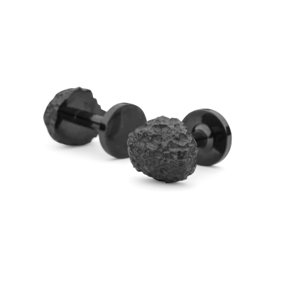 Cufflinks Opaque Objects - Titanium Black - Gessato Design Store