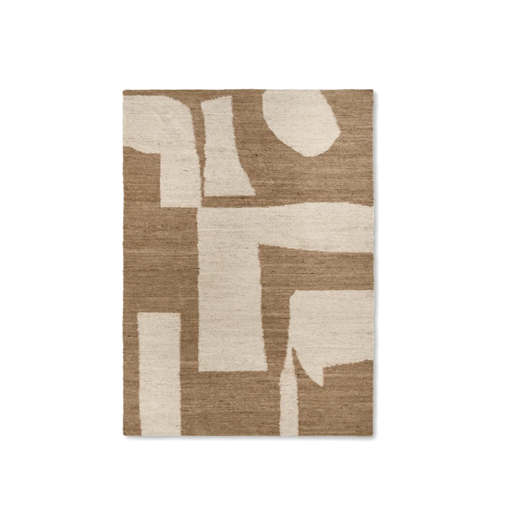 Piece Rug Off-white/Toffee - Gessato Design Store