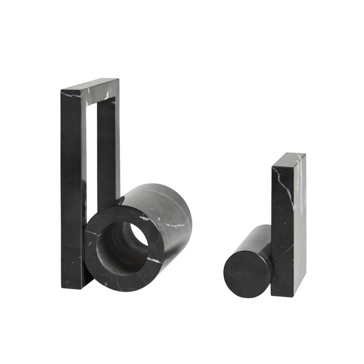 Black Marble Bookends - Gessato Design Store
