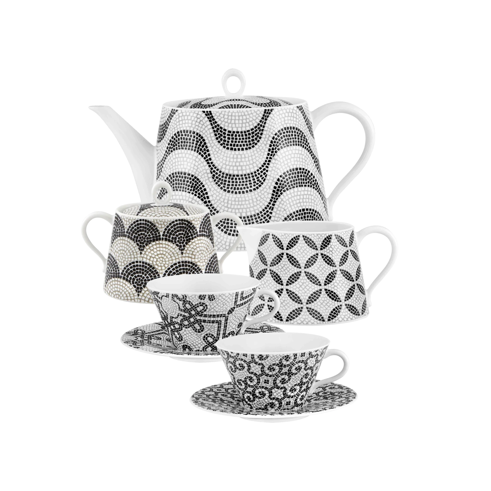 Calçada Portuguesa - Tea Cup and Saucer, Set of 2 - Gessato Design Store