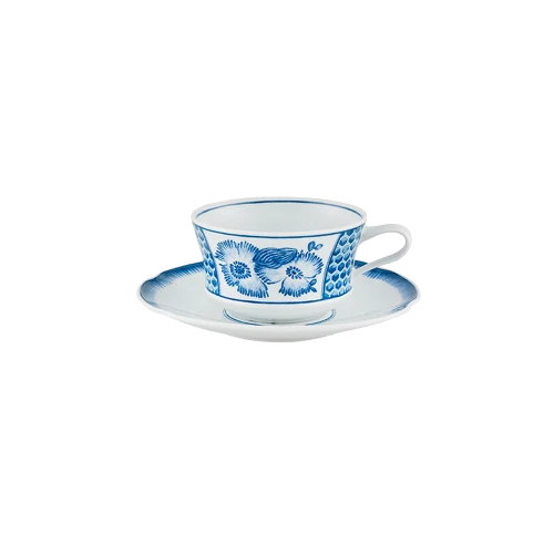 Coralina Blue - Tea Cup & Saucer - Gessato Design Store