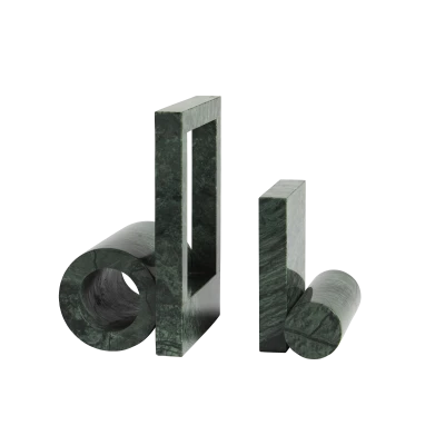 Green Marble Bookends - Gessato Design Store