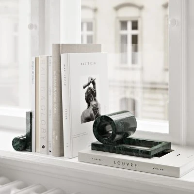 Green Marble Bookends - Gessato Design Store