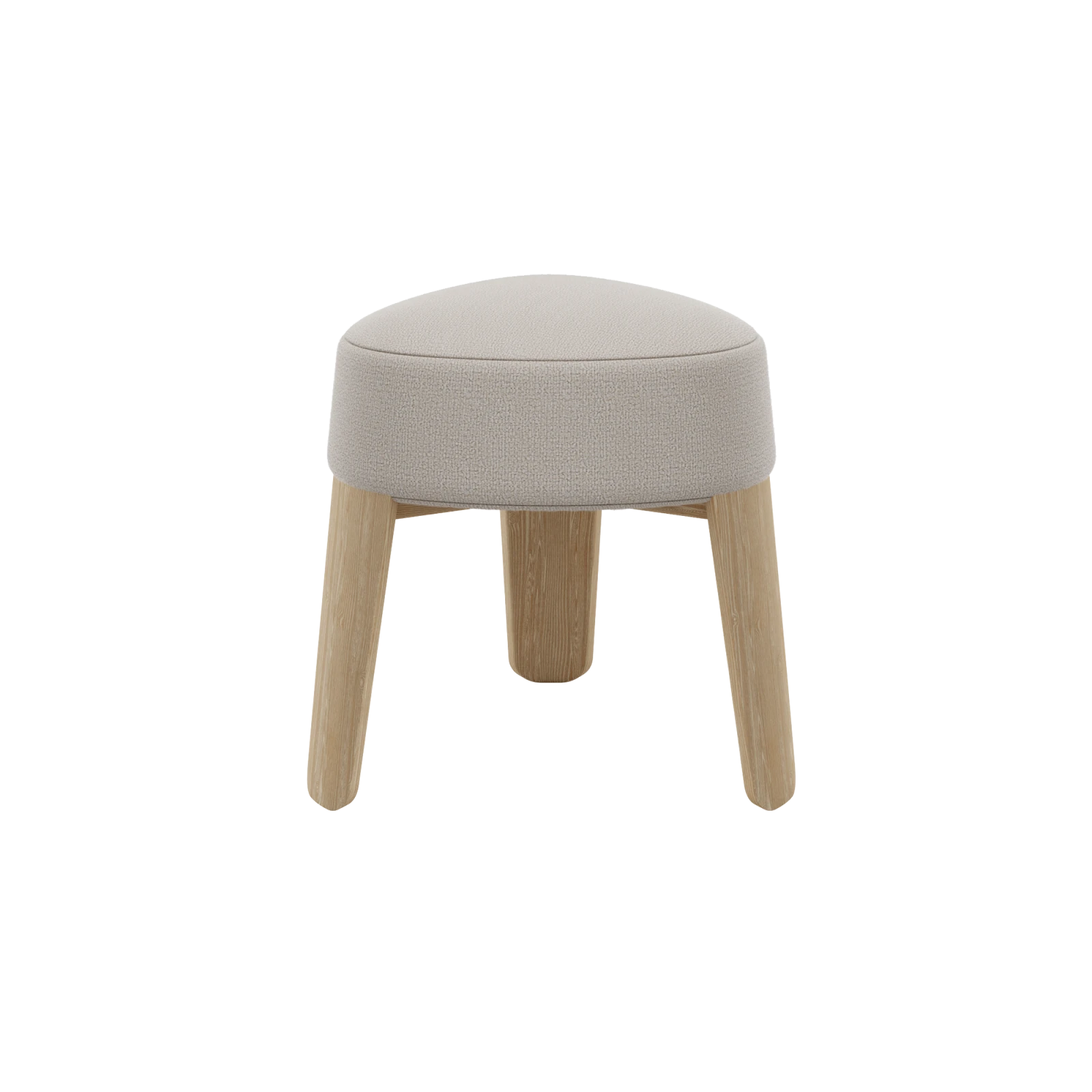 KUON Upholstered Stool with Oak Base - Gessato Design Store