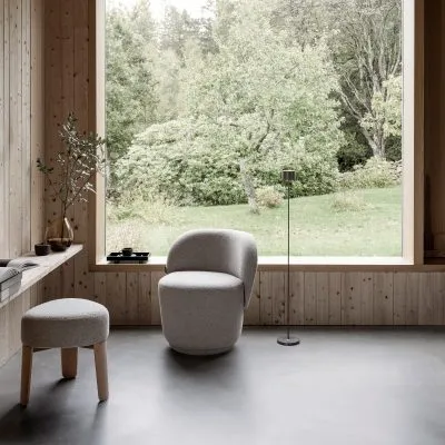 Kuon Upholstered Swivel Chair - Gessato Design Store