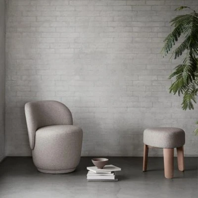 Kuon Upholstered Swivel Chair - Gessato Design Store