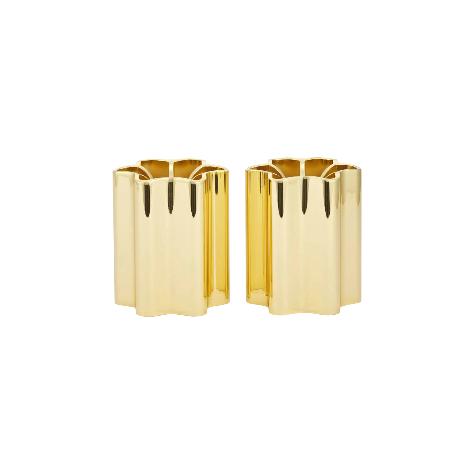 Modern Mensch Candle Holders, Brass - Gessato Design Store