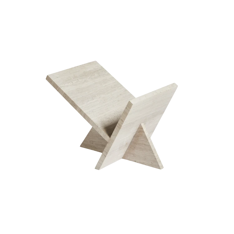 Mountain, Travertine Magazine Holder - Gessato Design Store