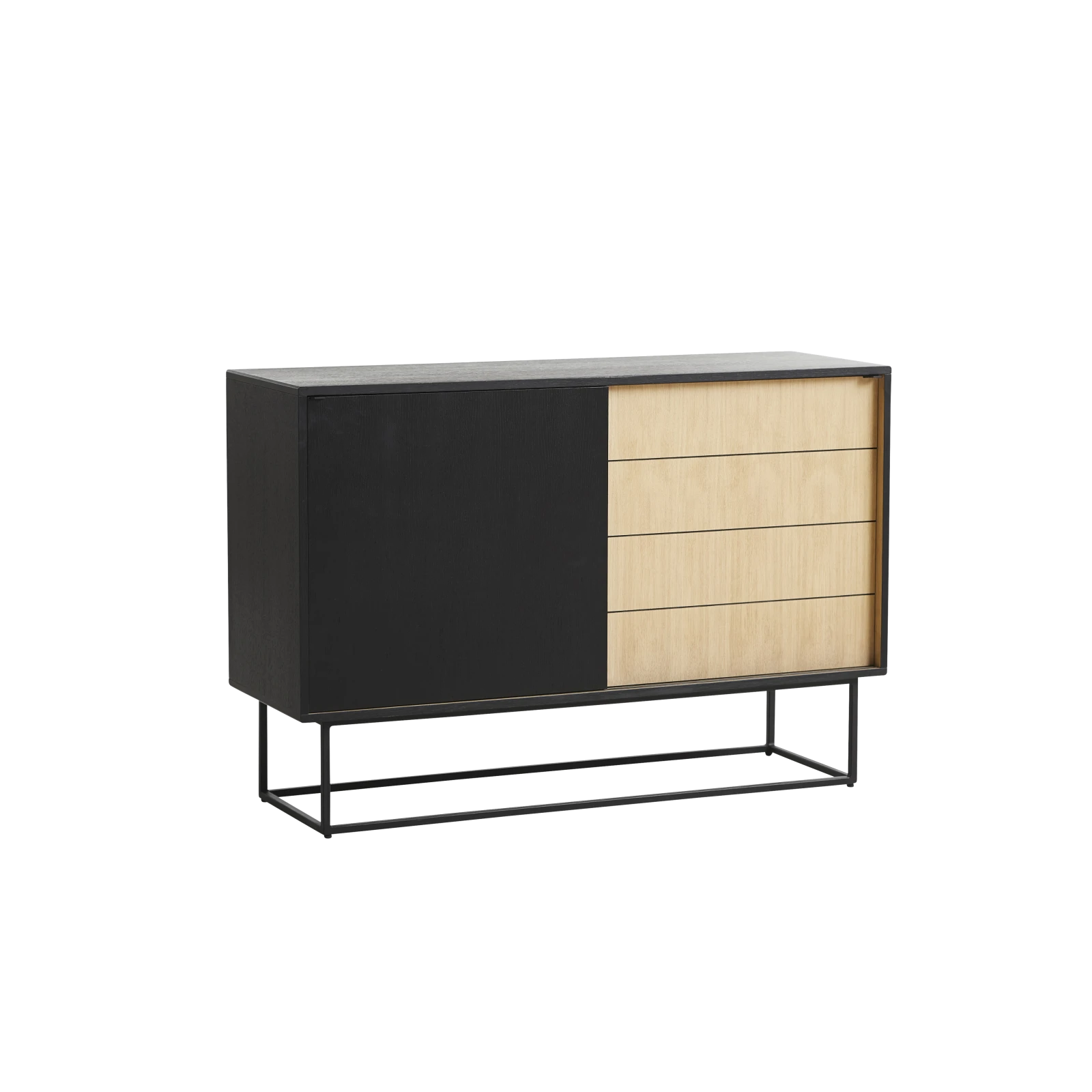Virka Sideboard High Oak Black - Gessato Design Store