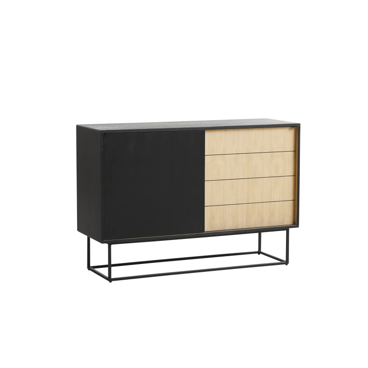 Virka Sideboard High, Oak/Black