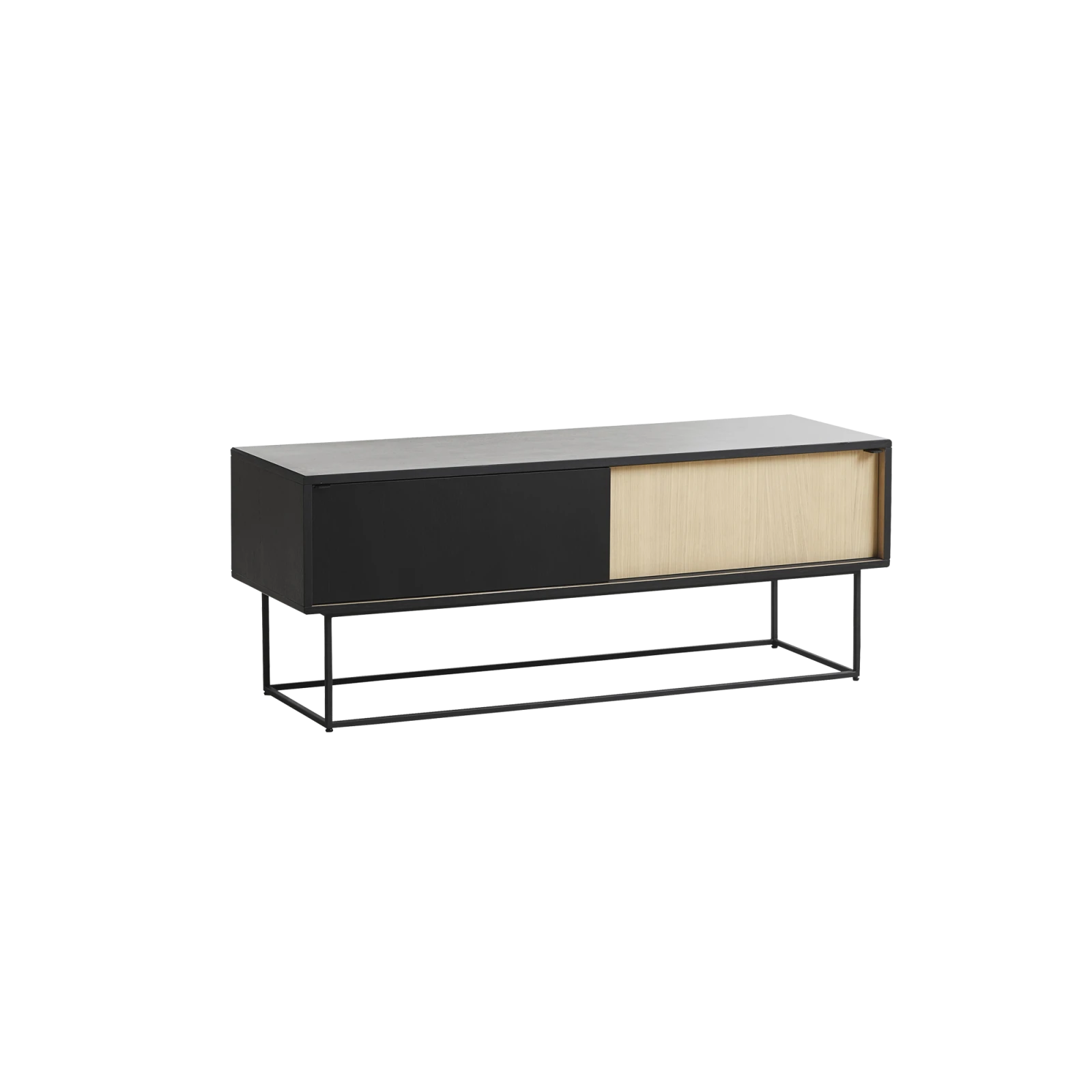 Virka Sideboard Low, Oak/Black - Gessato Design Store