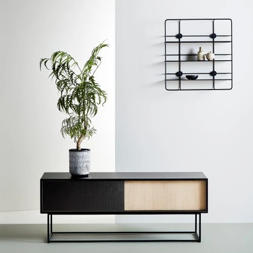 Virka Sideboard Low, Oak/Black - Gessato Design Store