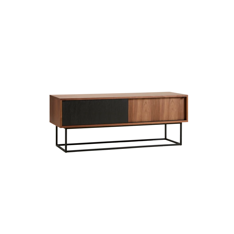 Virka Sideboard Low, Walnut/Black