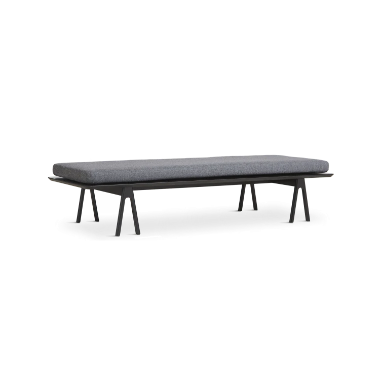 Level Daybed Gray Bouclé/Black