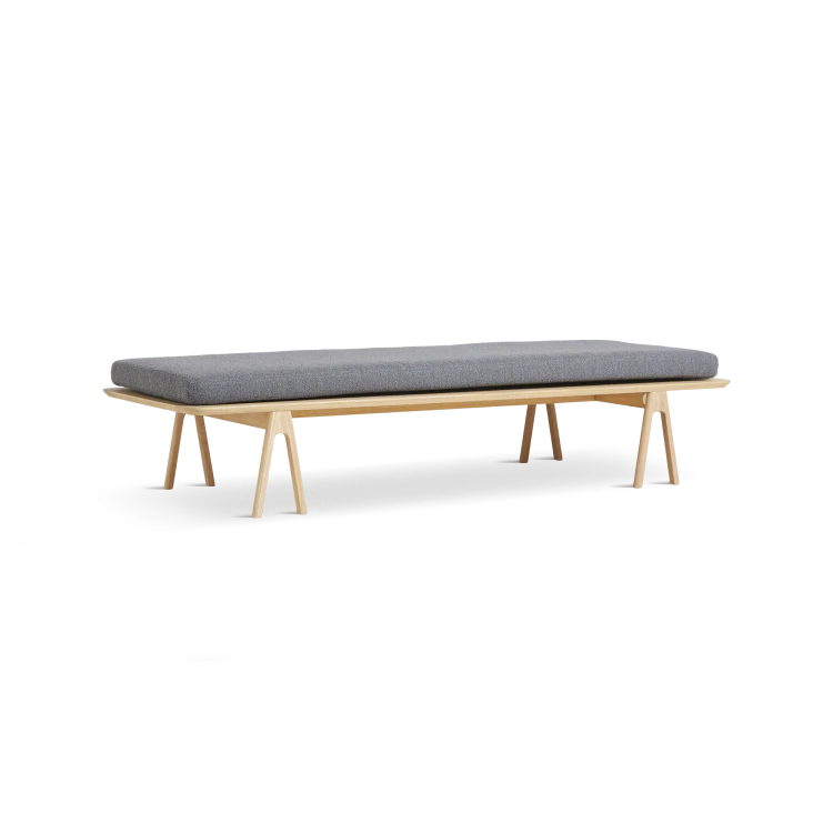 Level Daybed Gray Bouclé/Oak
