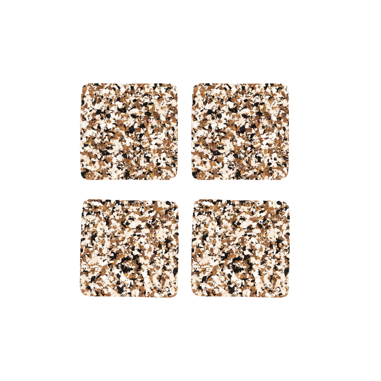 Speckled Coasters Square - Black, Set of 4 - Gessato Design Store